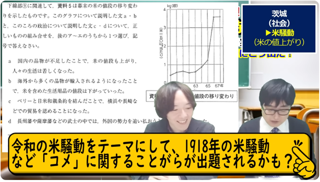 コメに関することがらが出題されるかも